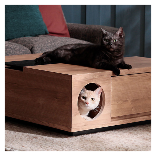 Mesa de Centro + Casa para Gatos + Cajón - Imagen 6