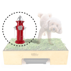 Hidrante sanitario marca petit garden para mascotas para perritos que hacen pipí levantando la patita