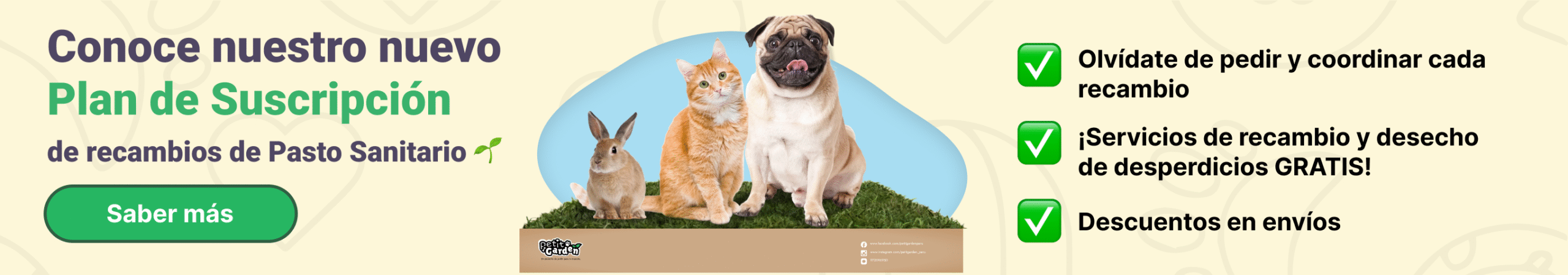 suscripción de recambio de repuestos de pasto para sanitarios petit garden