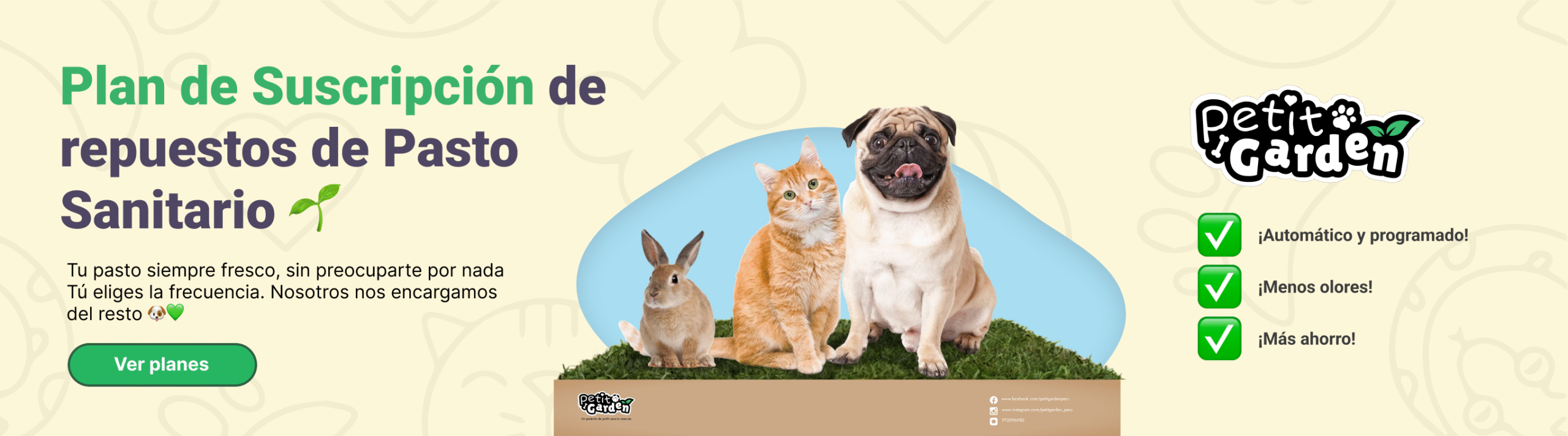 suscripción de repuestos de pasto para sanitarios petit garden