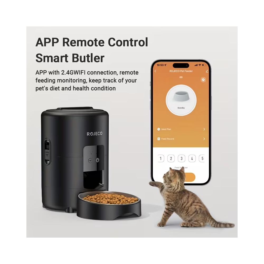dispensador automático de comida para mascotas smart wifi