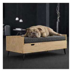 cama de madera para perro decorativa