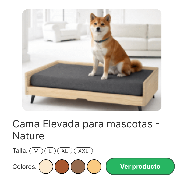 cama de madera para perros